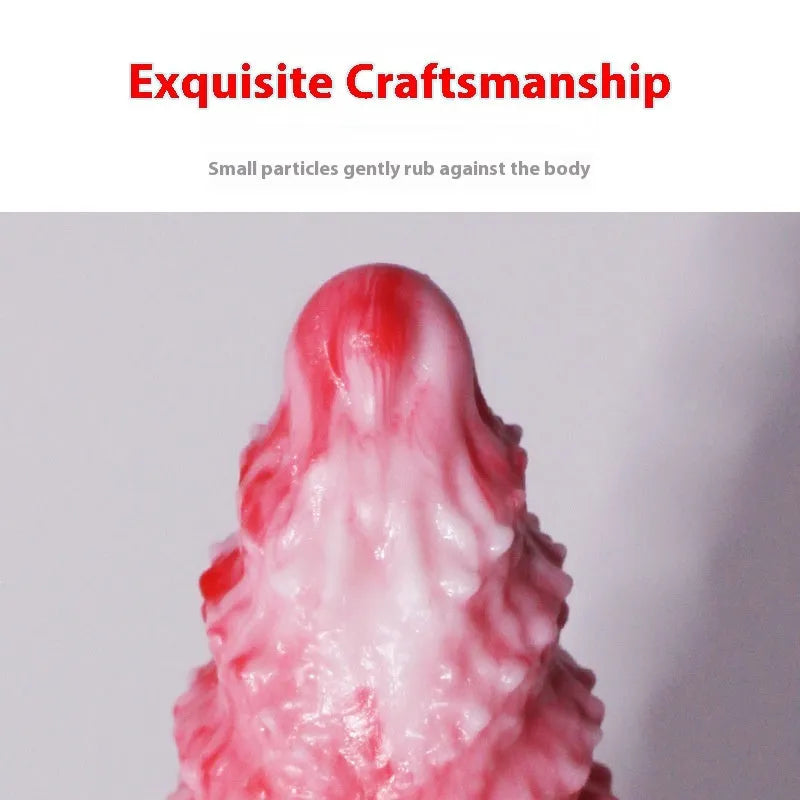 Pink shaped penis women's masturbation device in platinum silicone with Berserker S and M size options