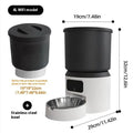 4-litre automatic pet feeder with optional camera and choice of stainless steel or plastic bowl