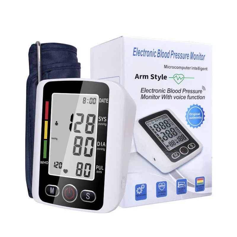 ARM automatic electronic blood pressure monitor with large screen and arm cuff