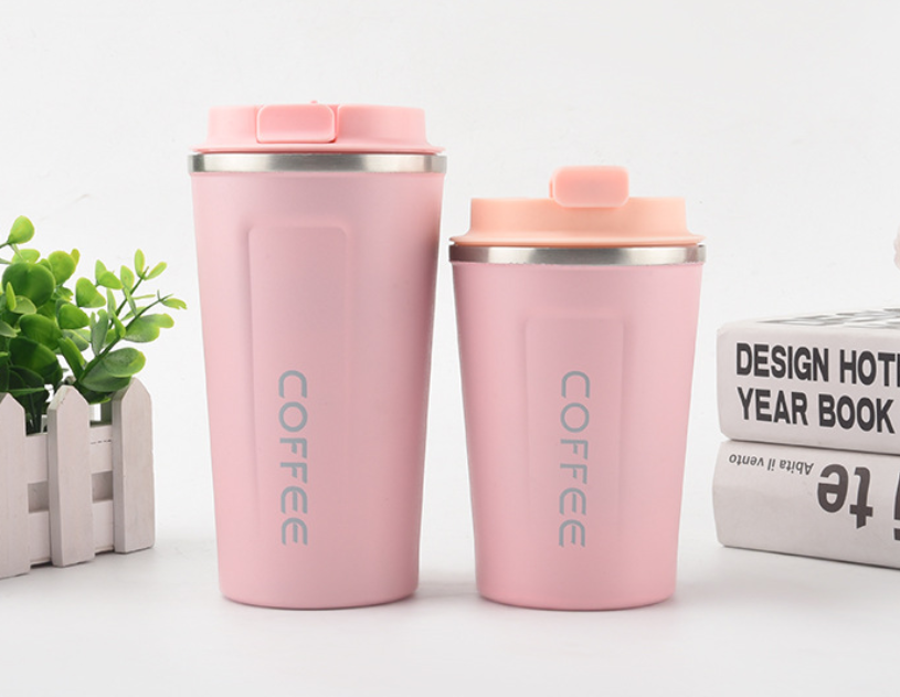 Stainless Steel Thermal Vacuum Coffee Mug with Lid, Leak-Proof Travel Car Office Thermo Cup for Tea, Water & Coffee, Double Wall Insulated 380ml/510ml