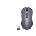 IFLYTEK wireless gaming mouse with seven buttons on a desk next to a laptop, showing its black plastic design and USB receiver.