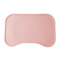 Waterproof silicone dog food mat with raised edges in green colour, non-slip base for pet bowls