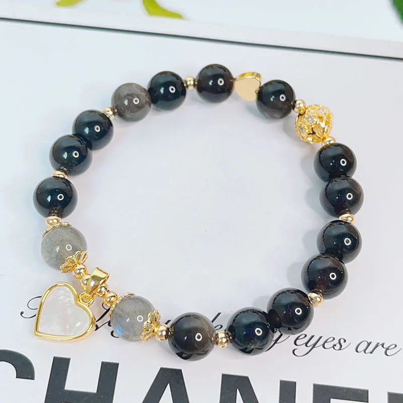 Sweet Cool Style silverstone bracelet with electroplated finish showing floral, heart and star design options