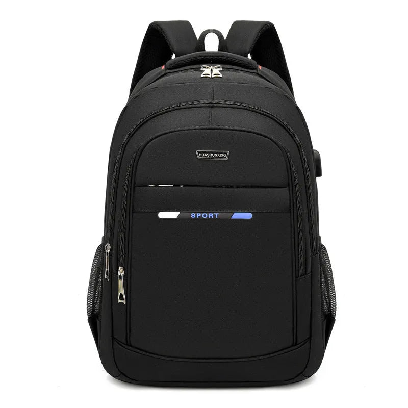 Men's large capacity Oxford cloth backpack, 33 x 47 x 17cm, red green blue, business travel rucksack