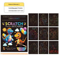 DIY graffiti supplies suit colourful scraping painting paper set for kids 140x190mm 81g