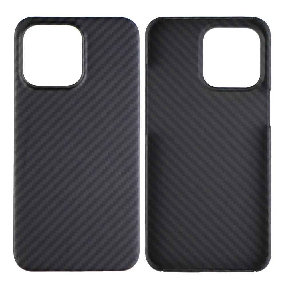 Matte black Kevlar fibre iPhone case with striped design for iPhone 11 12 13 models