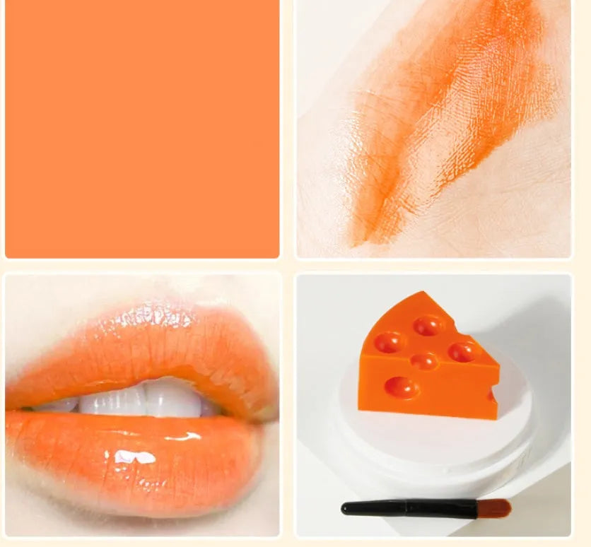 Cheese moisturizing lip balm in pink colour with paste formula and Vitamin E for dry lip care