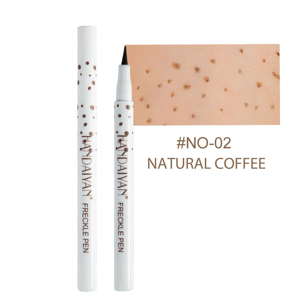 Dark brown waterproof freckle pen with precision tip for makeup application.