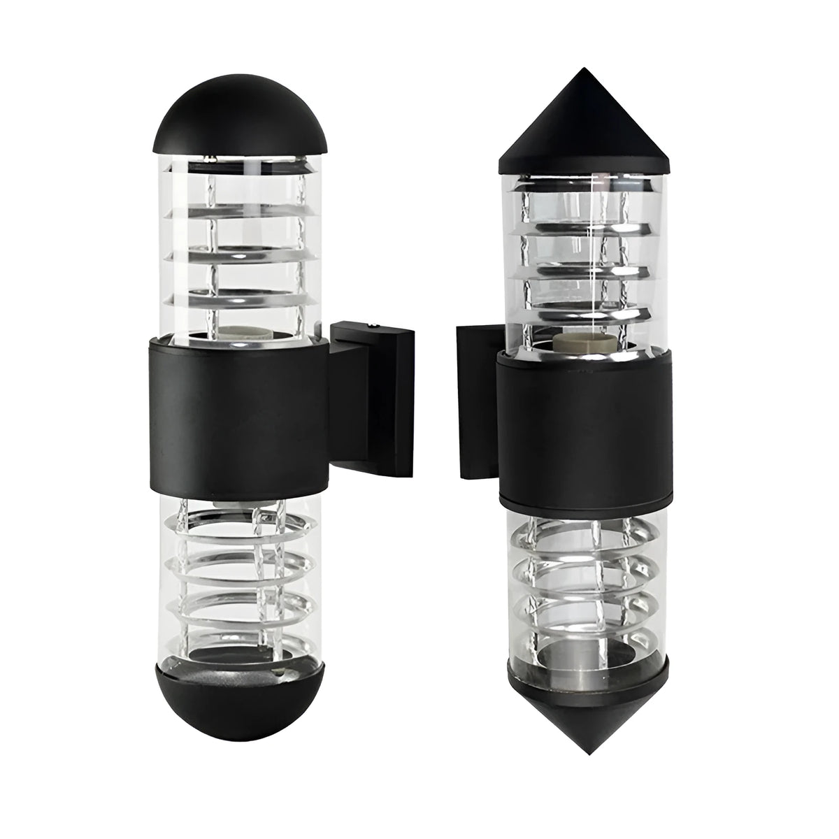 Outdoor aluminium double head up and down wall lamp with E27 holder, 312mm, weatherproof for courtyard