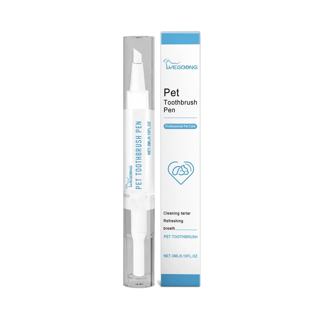 Pet teeth cleaning brush with dental care gel tube for dog and cat oral hygiene