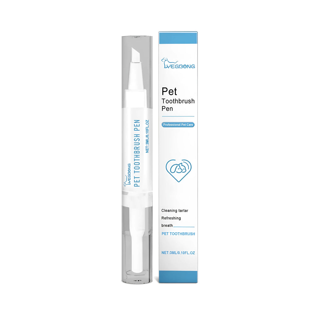 Pet teeth cleaning brush with dental care gel tube for dog and cat oral hygiene