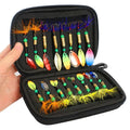 Composite sequins fishing bait bag with 16 colour lures in Oxford cloth case