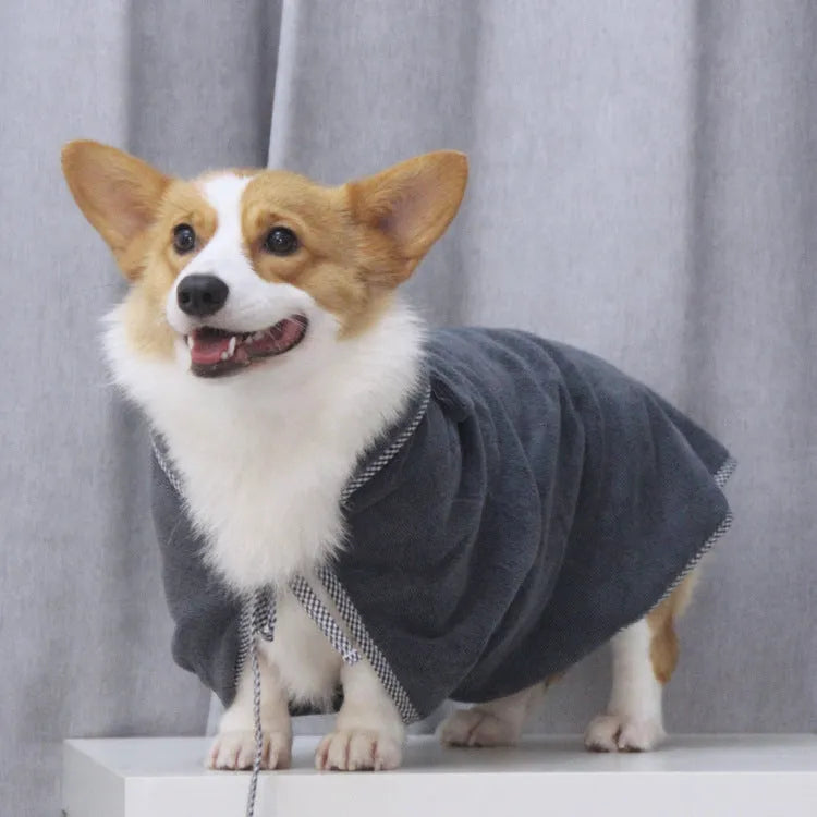 Grey and green ultra fine fibre pet towels for dogs and cats in three sizes