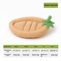 Removable washable dog mat in brown, shown in a large size next to a resting dog.