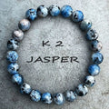 Handmade geometric K2 Azurite natural stone bracelet in new Chinese style