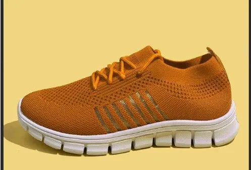 Women's breathable sneakers in multiple colours with rubber soles and lace-up front