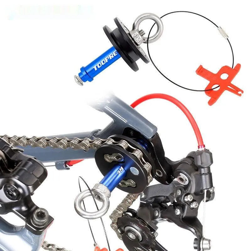 Aluminium bicycle chain holder tool for washing and maintenance procedures