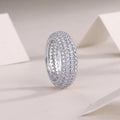 Moissanite ring with S925 silver platinum-plated band, GRA certificate, gift box, sizes 5-9