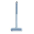 Multifunctional 4-in-1 screen cleaner and pet hair remover brush with flannel head and extension handle.