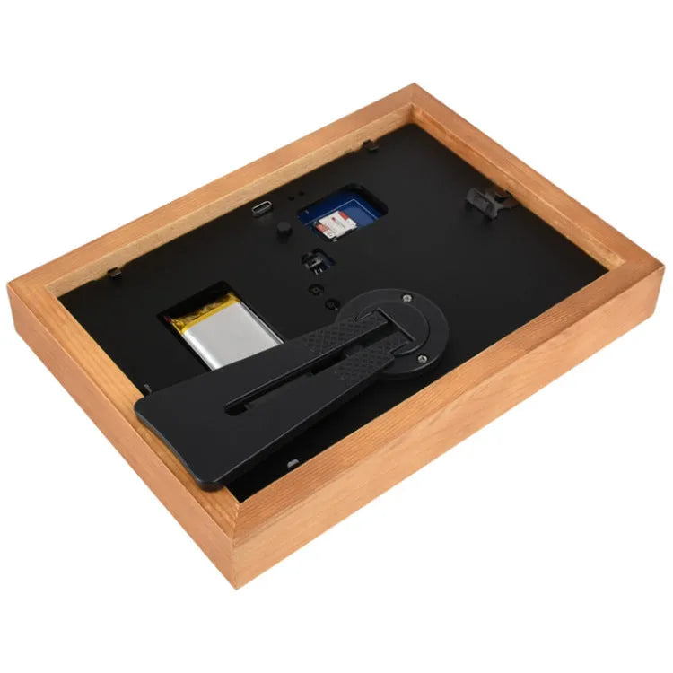 73-inch solid wood digital photo frame with rainbow band and e-ink screen 800x480 resolution