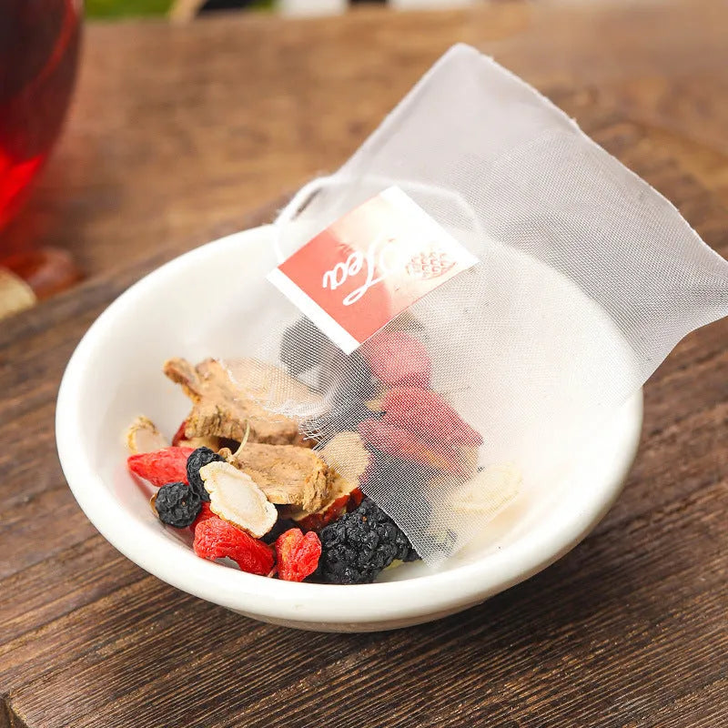 Ginseng black wolfberry tea package with 40 individual herbal tea sachets