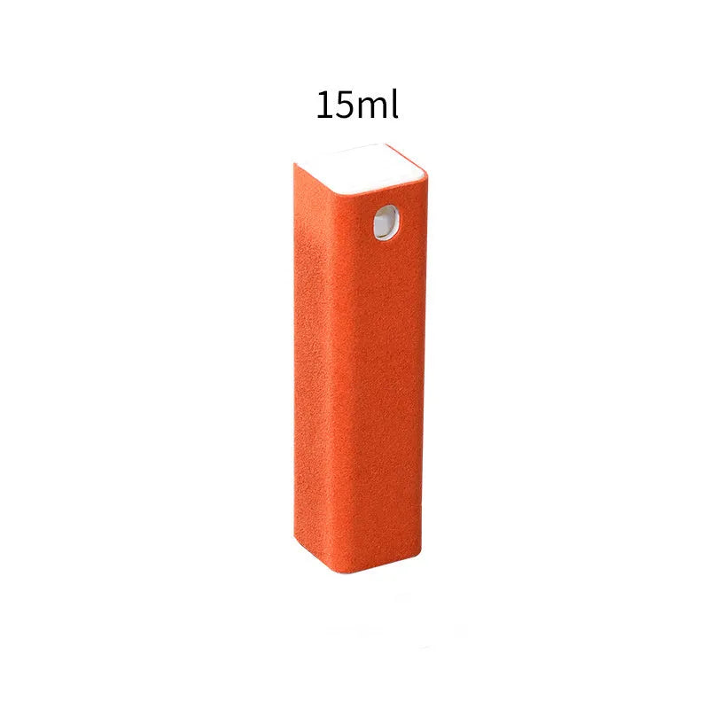 15ml phone screen cleaning spray bottle with flat protective case in multiple colour options