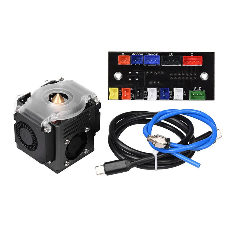 3D printer all metal extrusion head kit with black sheet metal suit and print head set