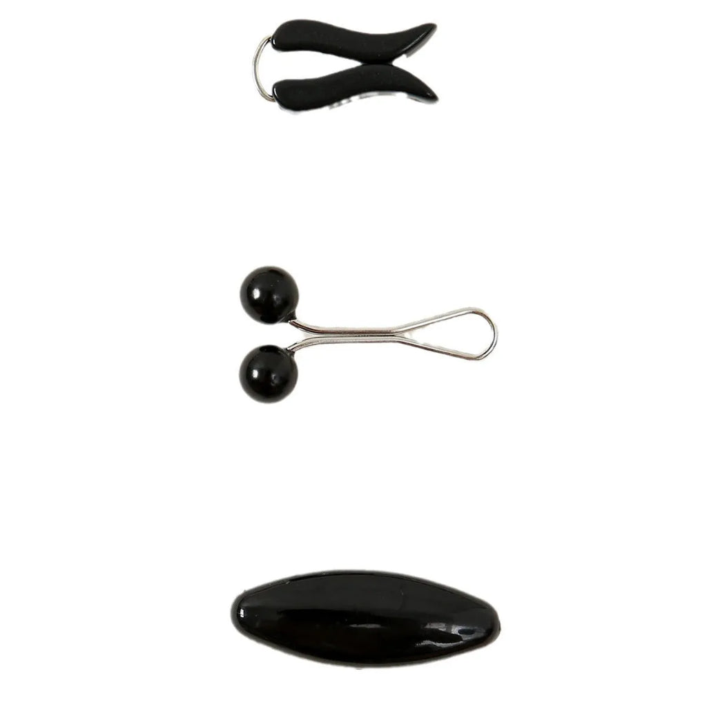 Oval plastic resin-drip scarf clip set in five colours, medium size 3.5x1.7cm