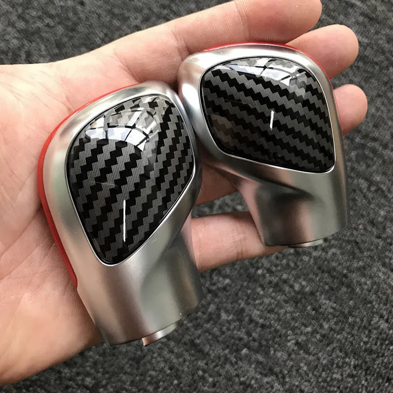 Carbon fibre DSG gear selector side cover with chrome matt finish