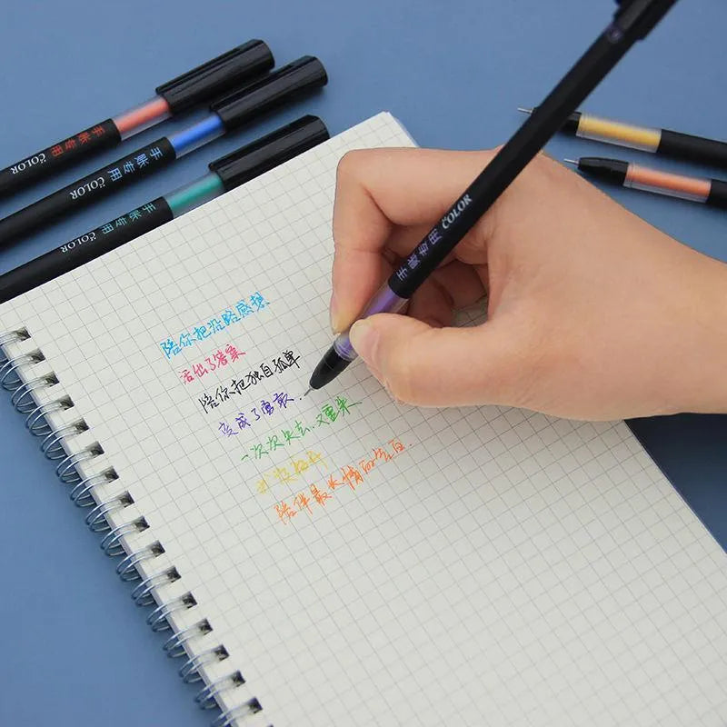 Candy colour gel pen set with plastic shell pens and matching refills in assorted colours