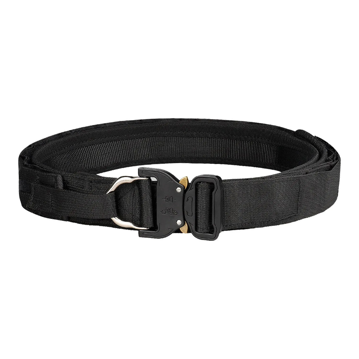 Double-layer thickened nylon tactical waistband, 127cm, with alloy release buckle in black, army green or khaki