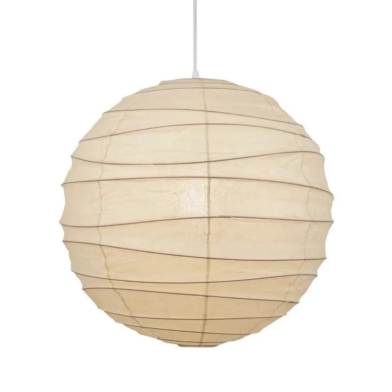 Japanese rice paper chandelier pendant light in traditional design with soft illumination