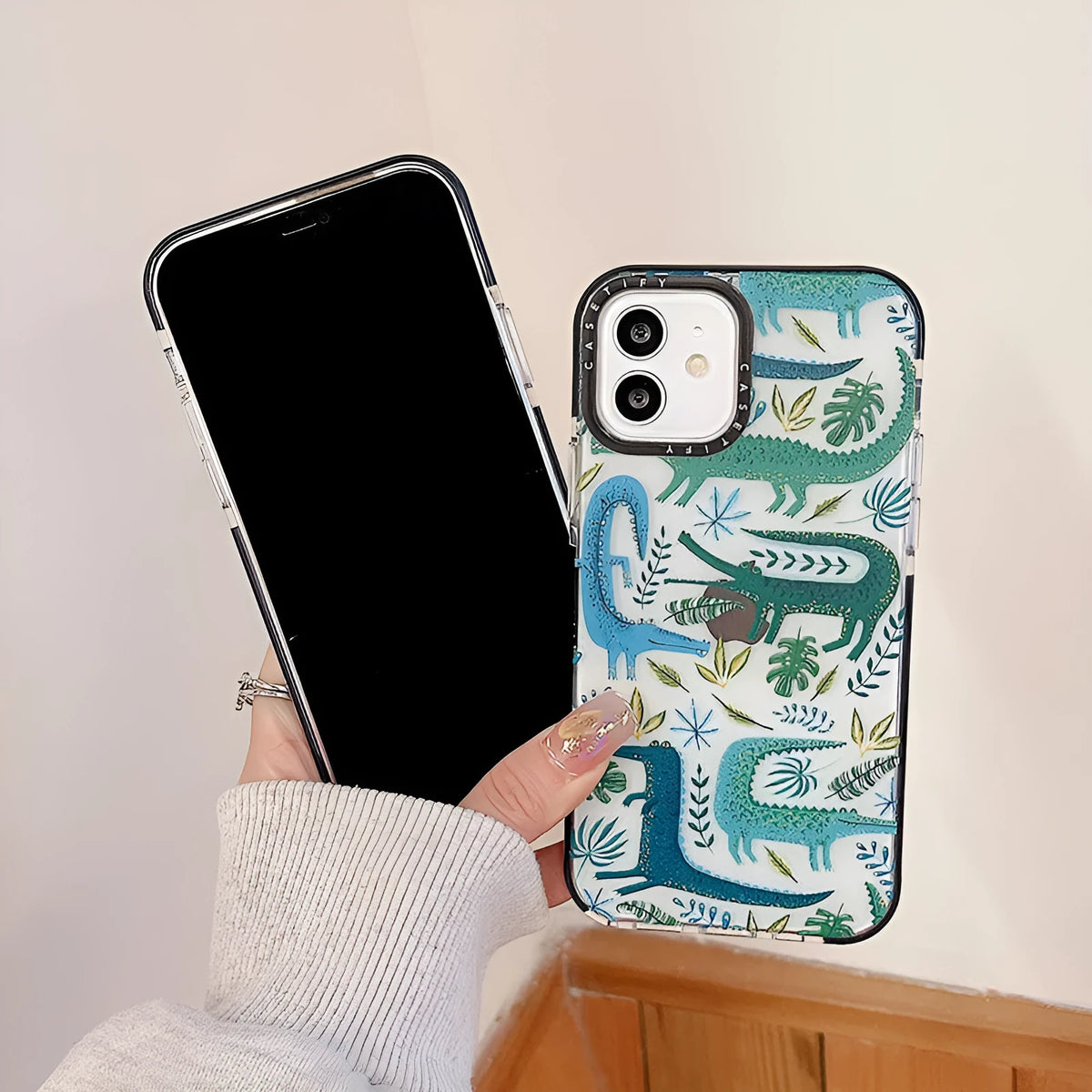 Snake pattern drop-proof mobile phone case for iPhone 14 Pro Max 13 12 series, shockproof cover