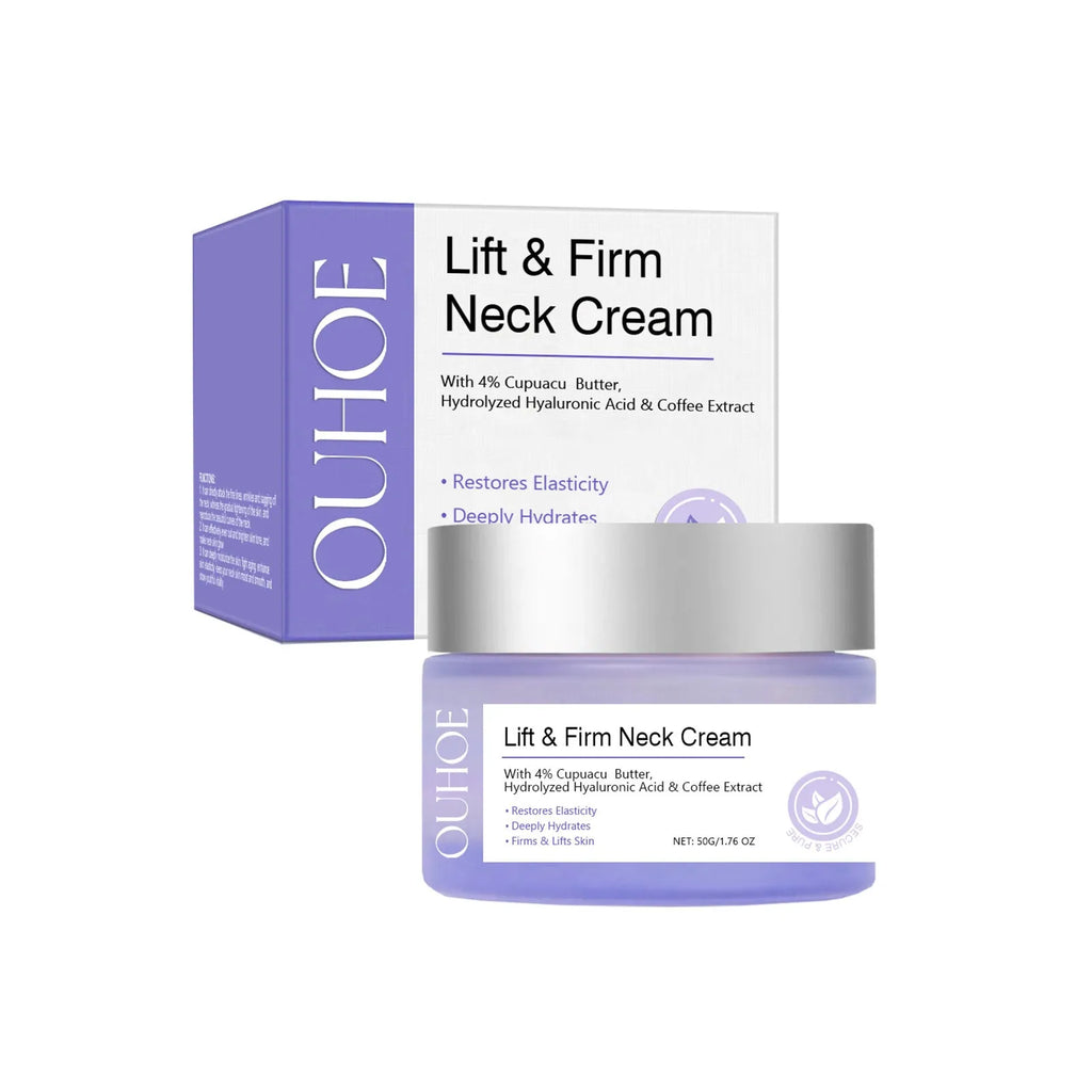 50g neck skin cream jar with coffee extract and hyaluronic acid for moisturising