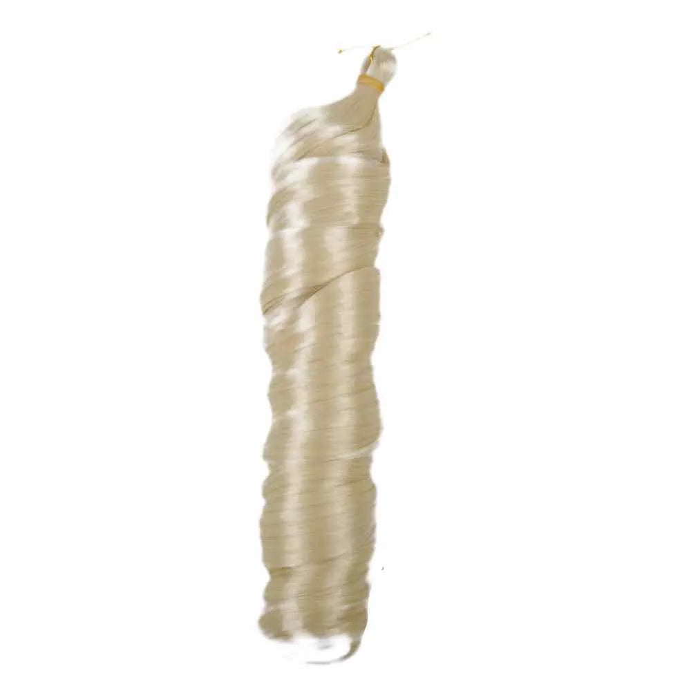 22 inch French loose wave crochet braids hair in domestic silk heavy fluffy 150g