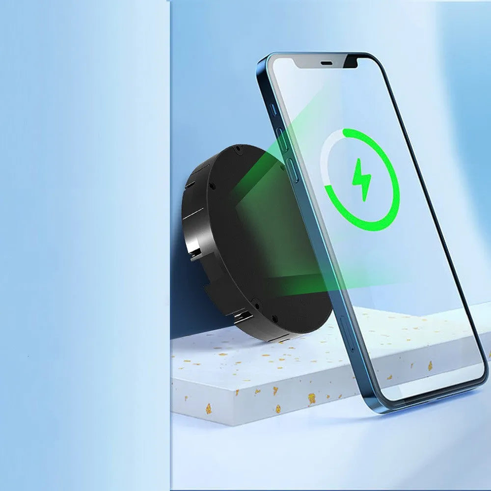 10W car wireless charger for mobile phone with QC3.0 adapter, USB input, available in black