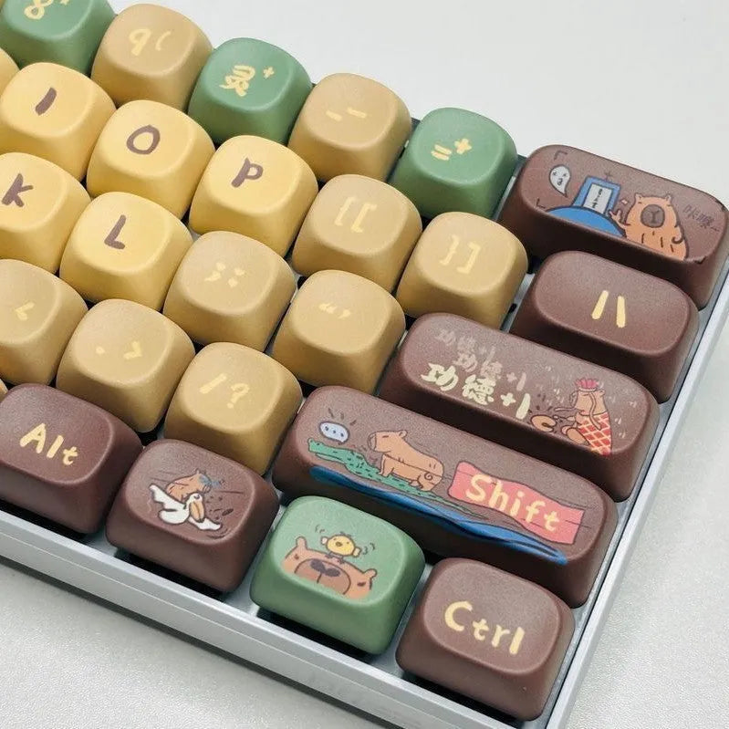 Capabala 130-key ABS plastic mechanical keyboard keycap set with MOA Height design.