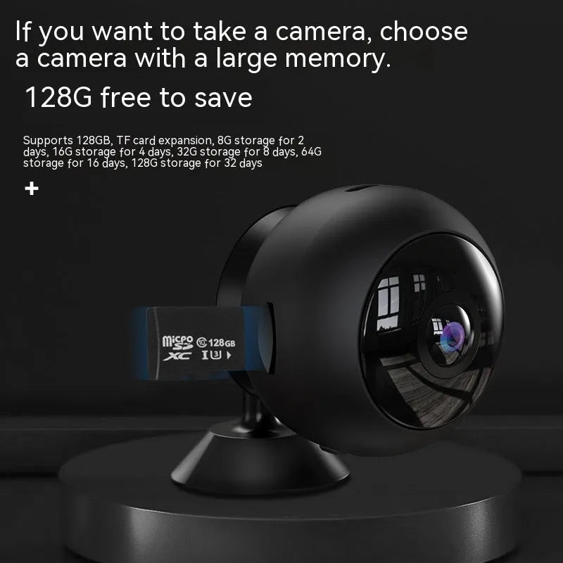 Wireless WiFi surveillance camera with 1080p resolution and ABS plastic housing