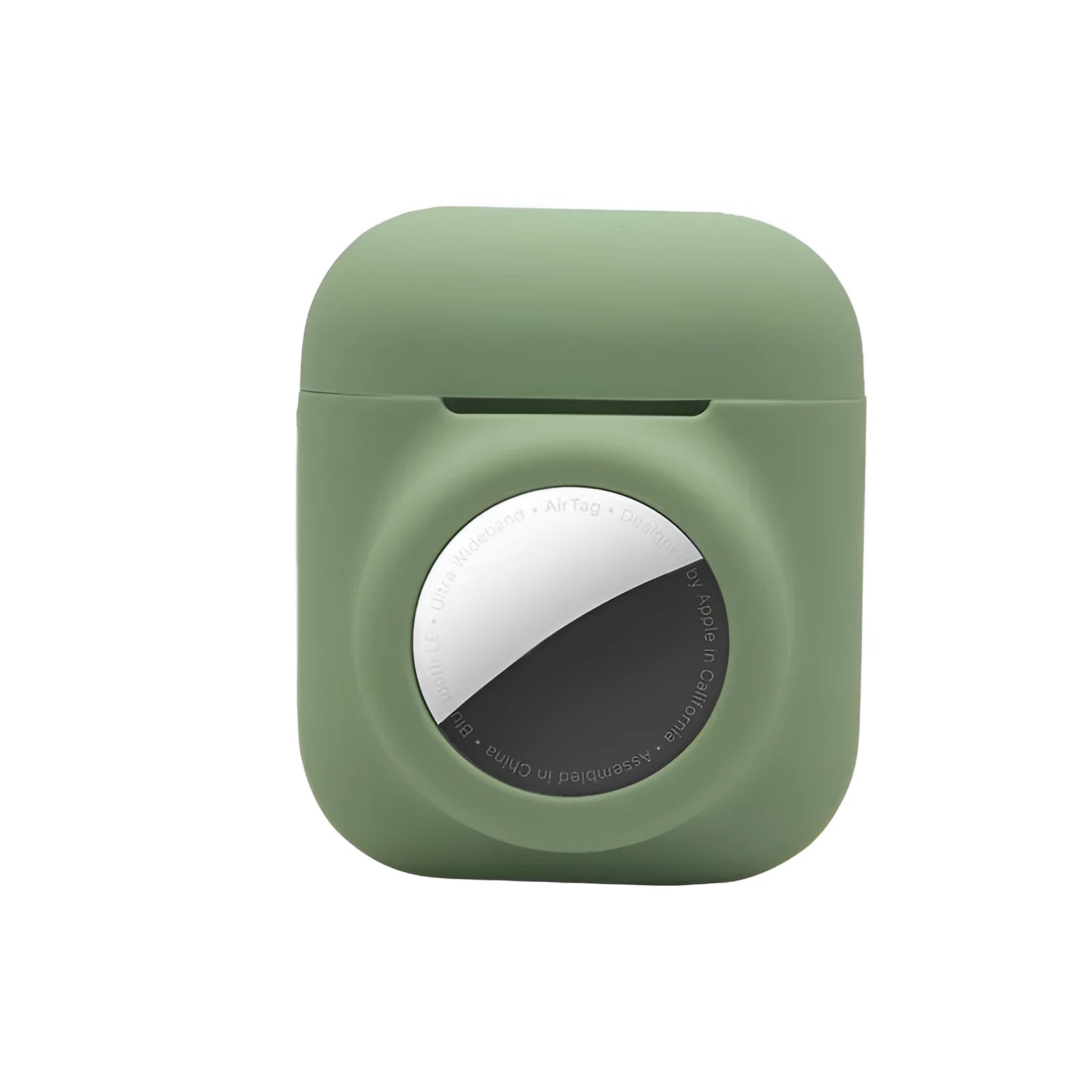 Silicone flip case for Apple AirTag shown in multiple colour options on a white background.