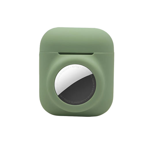 Silicone flip case for Apple AirTag shown in multiple colour options on a white background.