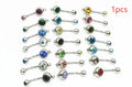 Fruit-shaped belly button ring with Czech diamond finish in multiple colours, medical steel construction