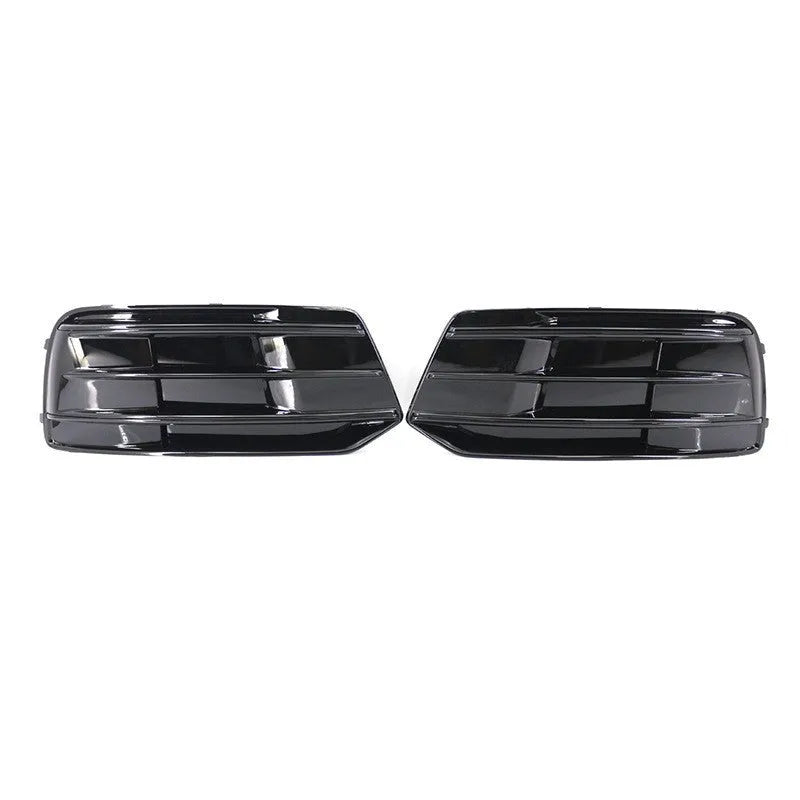 Black ABS plastic front bumper lower grille fog light frame for Audi Q5 2018-2022.
