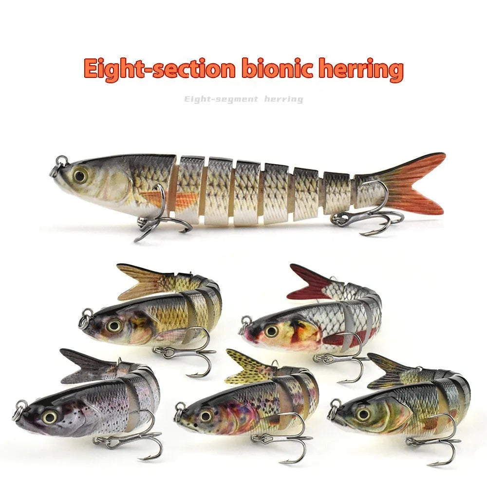 Eight Fish brand hard bait fishing lure, 133 mm long, shown in one of its eleven available colour options.