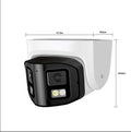4MP dual-lens panoramic CCTV webcam with IP66 waterproof housing for indoor and outdoor security monitoring