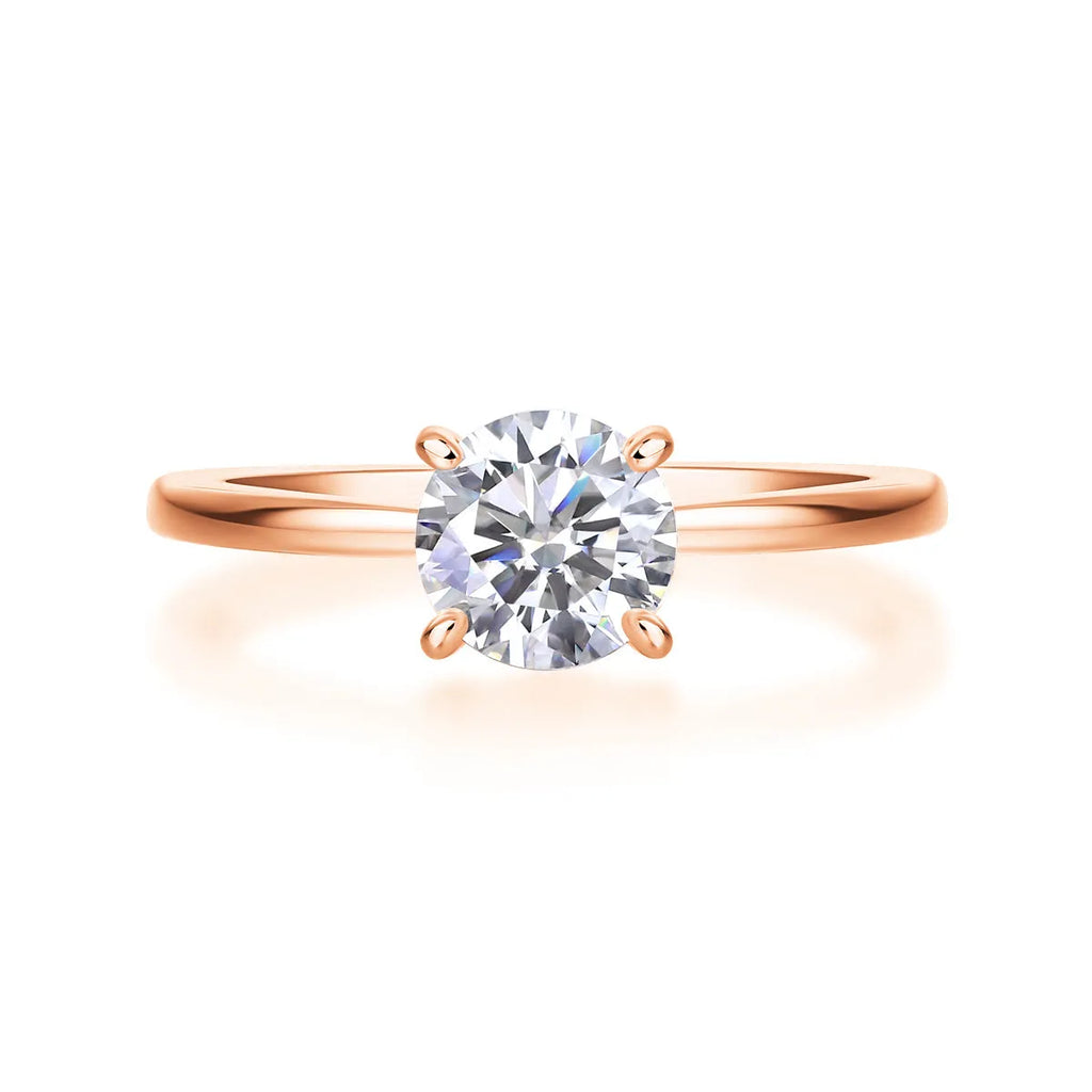 Oath moissanite wedding ring with 1 carat stone on platinum-plated S925 silver band, gift box packaging