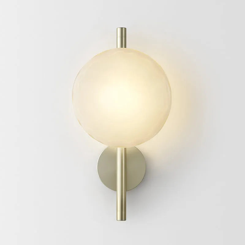 Glass art wall lamp with iron construction in transparent, smoke grey, and frosted shade options