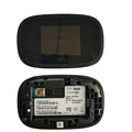 Black mifi8000 4G portable WiFi router with removable battery on a table