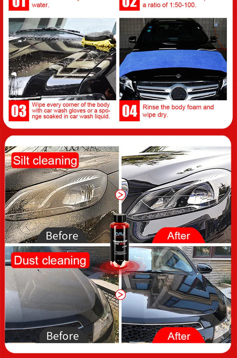 100ml bottle of super concentrated car foam cleaner for decontamination and polishing