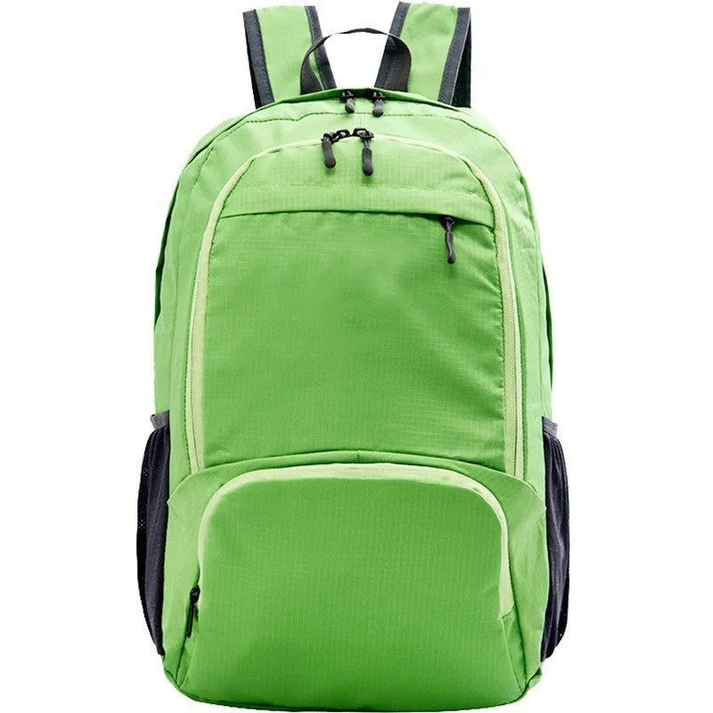 26 inch foldable waterproof backpack in Oxford cloth showing brick red colour option