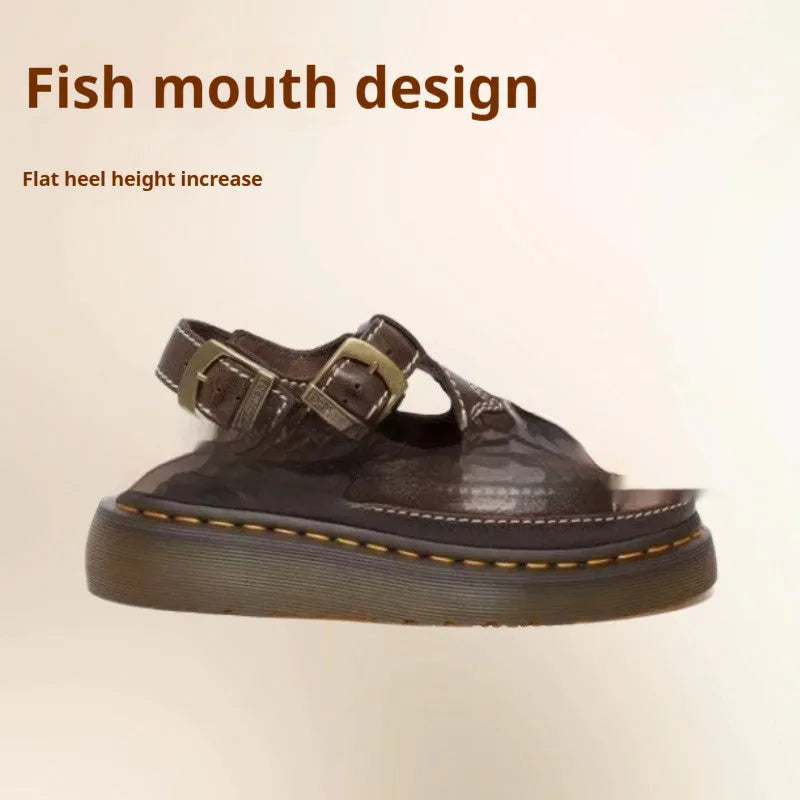 Men's black embroidered floral beach sandals with flat heel on PU upper material
